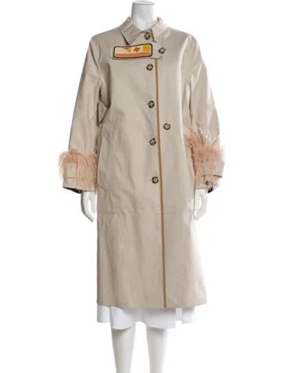 Pre-owned Prada 2017 Coat In Neutral