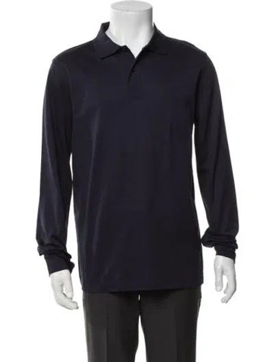 Pre-owned Prada 2017 Collar Polo Shirt In Blue