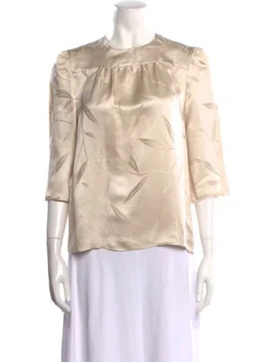 Pre-owned Prada 2017 Crew Neck Blouse In Neutral