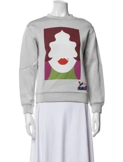 Pre-owned Prada 2017 Crew Neck Sweatshirt In Blue