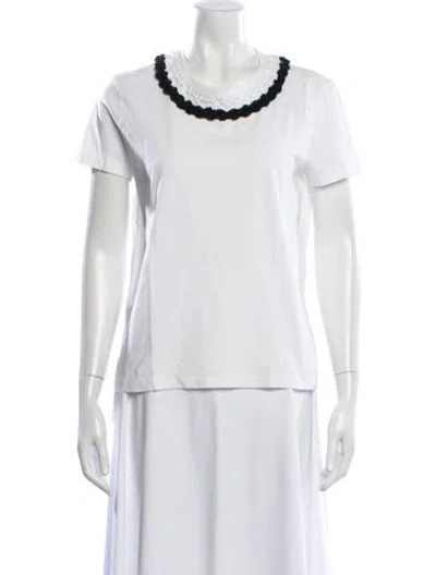 Pre-owned Prada 2017 Crew Neck T-shirt In White