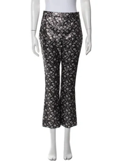 Pre-owned Prada 2017 Flared Pants In Black/metallic