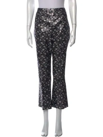 Pre-owned Prada 2017 Flared Pants In Black/metallic