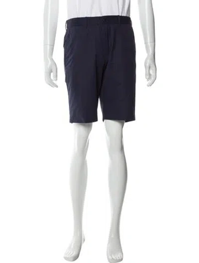 Pre-owned Prada 2017 Flat Front Shorts In Blue