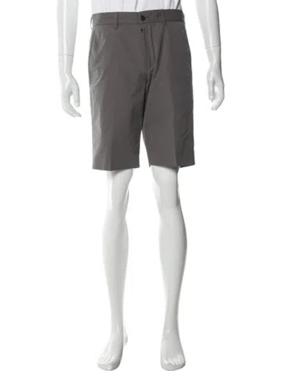 Pre-owned Prada 2017 Flat Front Shorts In Gray