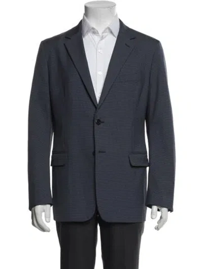 Pre-owned Prada 2017 Houndstooth Print Blazer In Blue
