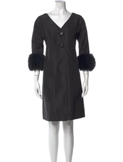 Pre-owned Prada 2017 Knee-length Dress In Black