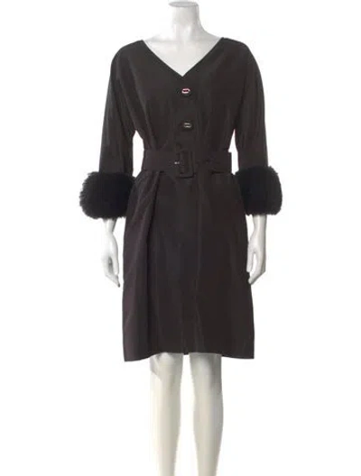 Pre-owned Prada 2017 Knee-length Dress In Black