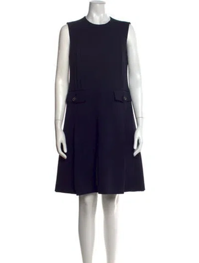 Pre-owned Prada 2017 Knee-length Dress In Blue