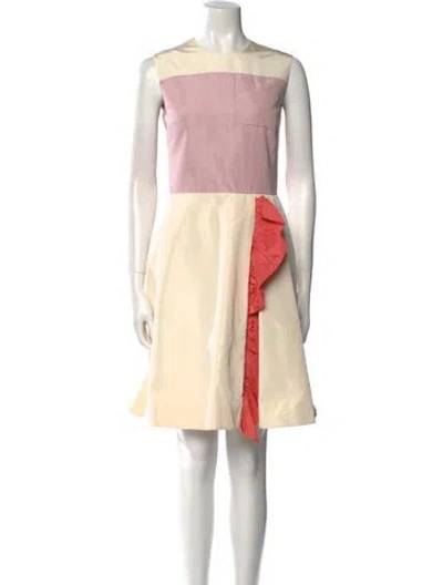 Pre-owned Prada 2017 Knee-length Dress In Neutral