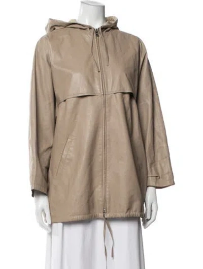 Pre-owned Prada 2017 Lambskin Jacket In Neutral
