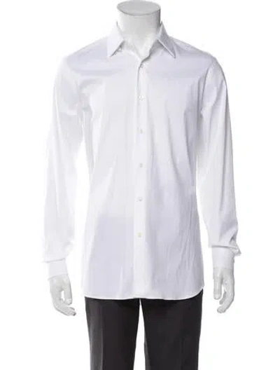 Pre-owned Prada 2017 Long Sleeve Dress Shirt In White