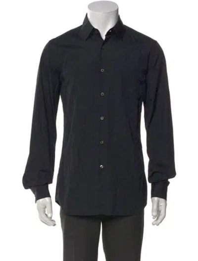 Pre-owned Prada 2017 Long Sleeve Shirt In Black