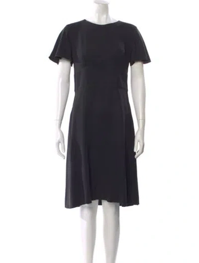 Pre-owned Prada 2017 Midi Length Dress In Black