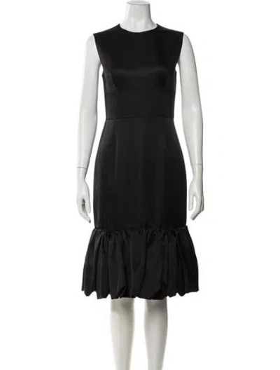 Pre-owned Prada 2017 Midi Length Dress In Black
