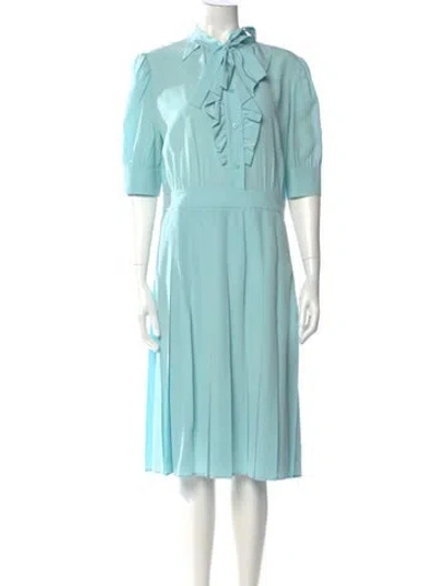 Pre-owned Prada 2017 Midi Length Dress In Blue