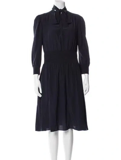 Pre-owned Prada 2017 Midi Length Dress In Blue