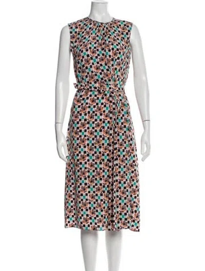 Pre-owned Prada 2017 Midi Length Dress In Pink