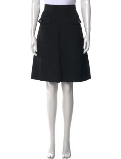 Pre-owned Prada 2017 Midi Length Skirt In Black