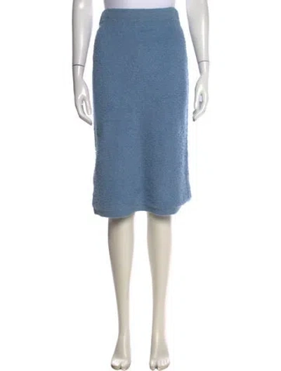 Pre-owned Prada 2017 Midi Length Skirt In Blue