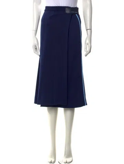 Pre-owned Prada 2017 Midi Length Skirt In Blue