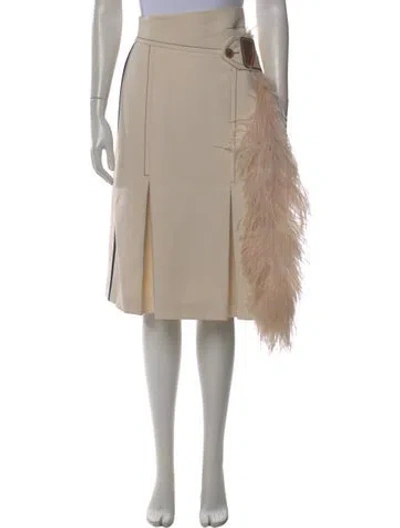 Pre-owned Prada 2017 Midi Length Skirt In Neutral
