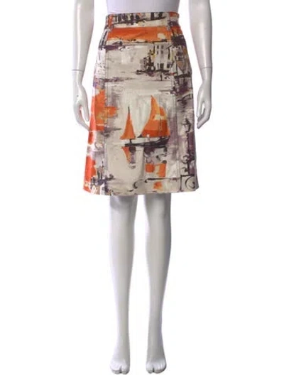 Pre-owned Prada 2017 Midi Length Skirt In Neutrals