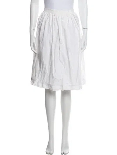 Pre-owned Prada 2017 Midi Length Skirt In White