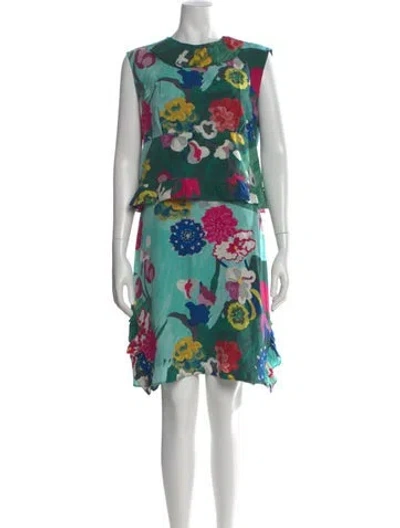 Pre-owned Prada 2017 Mini Dress In Blue
