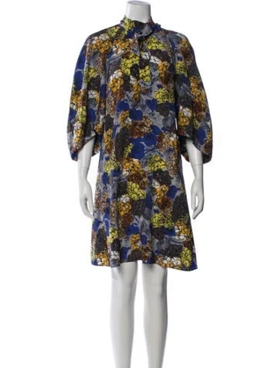 Pre-owned Prada 2017 Mini Dress In Blue
