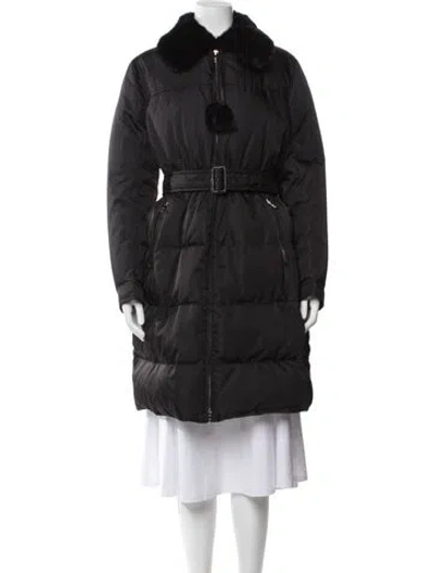 Pre-owned Prada 2017 Nylon Down Coat In Black
