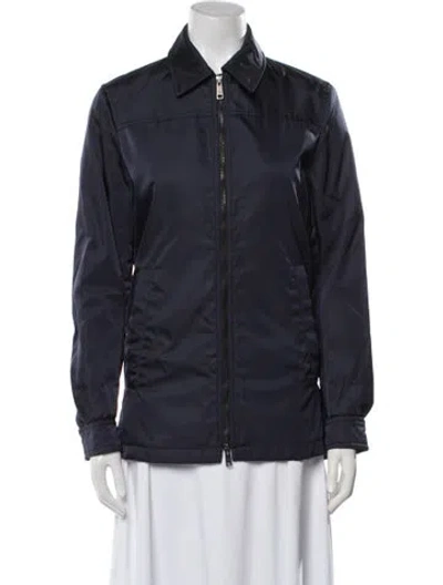 Pre-owned Prada 2017 Nylon Utility Jacket In Blue