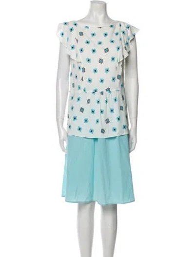 Pre-owned Prada 2017 Printed Tunic In White