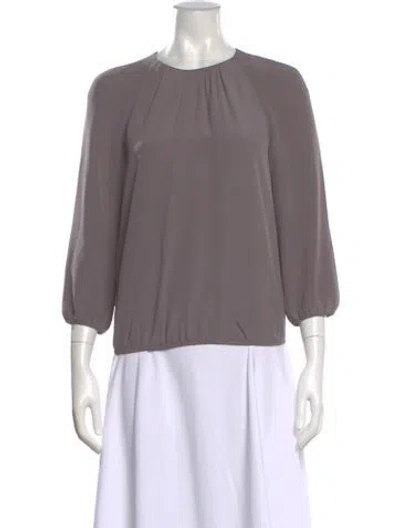 Pre-owned Prada 2017 Silk Blouse In Grey