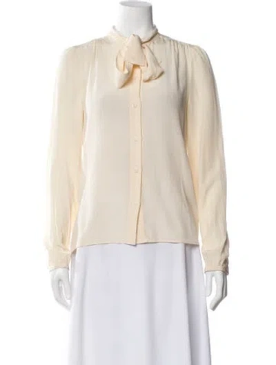 Pre-owned Prada 2017 Silk Blouse In Neutral