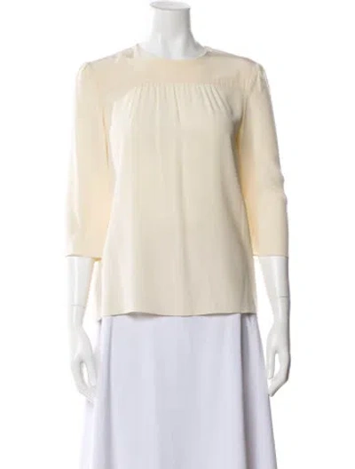 Pre-owned Prada 2017 Silk Blouse In Neutral