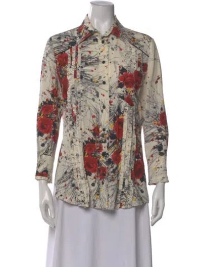 Pre-owned Prada 2017 Silk Blouse In Neutral