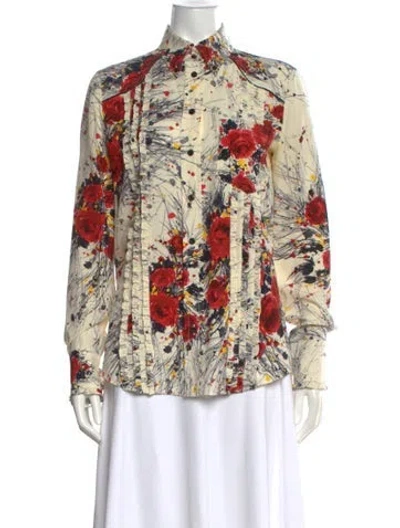 Pre-owned Prada 2017 Silk Blouse In Neutral