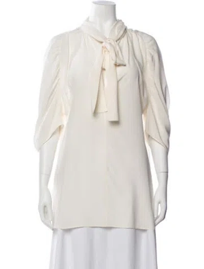 Pre-owned Prada 2017 Silk Blouse In Neutrals
