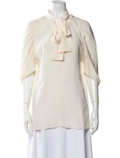 Pre-owned Prada 2017 Silk Blouse In Neutrals