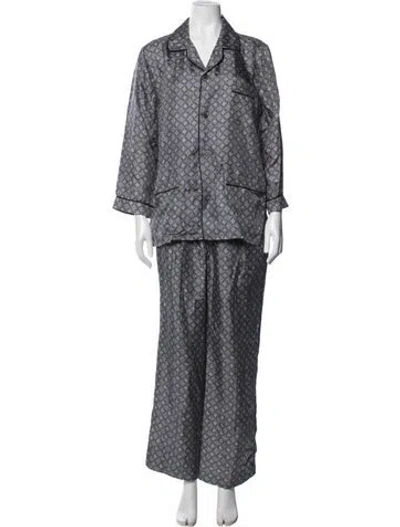 Pre-owned Prada 2017 Silk Pajamas In Grey