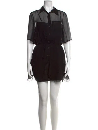 Pre-owned Prada 2017 Silk Romper In Black