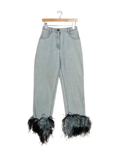 Pre-owned Prada 2017 Straight Leg Jeans In Blue
