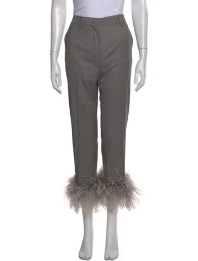 Pre-owned Prada 2017 Straight Leg Pants In Gray