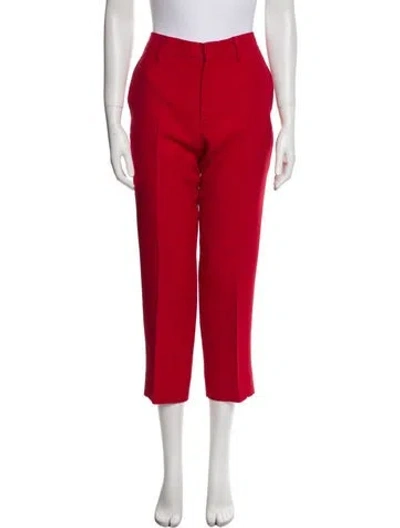 Pre-owned Prada 2017 Straight Leg Pants In Red