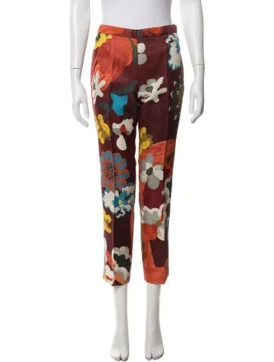 Pre-owned Prada 2017 Straight Leg Pants In Red