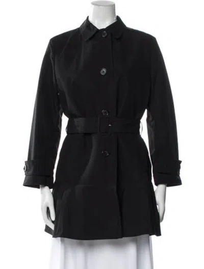 Pre-owned Prada 2017 Trench Coat In Black