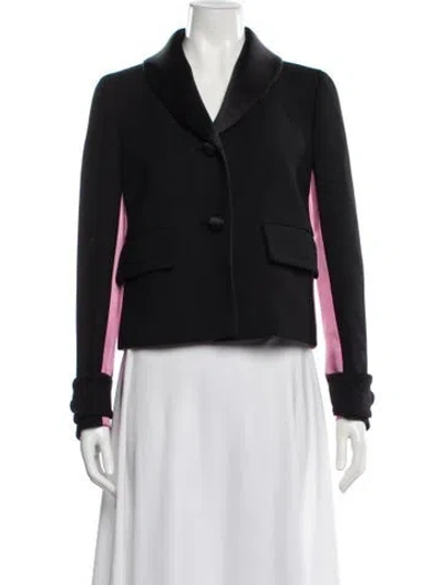 Pre-owned Prada 2017 Virgin Wool Blazer In Black