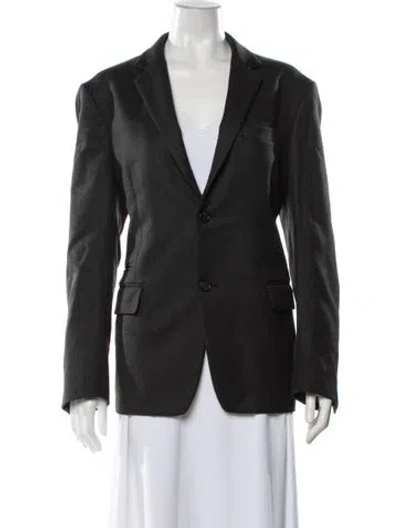 Pre-owned Prada 2017 Virgin Wool Blazer In Black