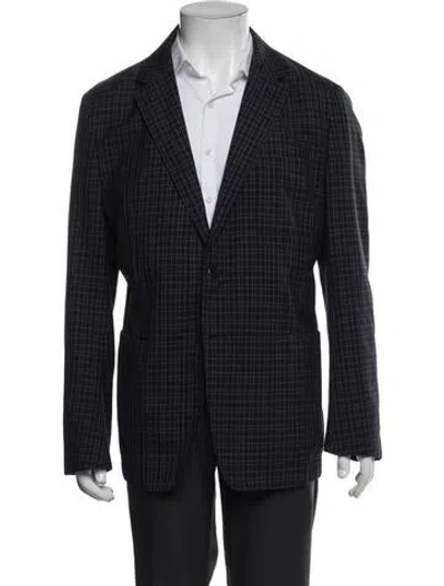 Pre-owned Prada 2017 Virgin Wool Blazer In Blue